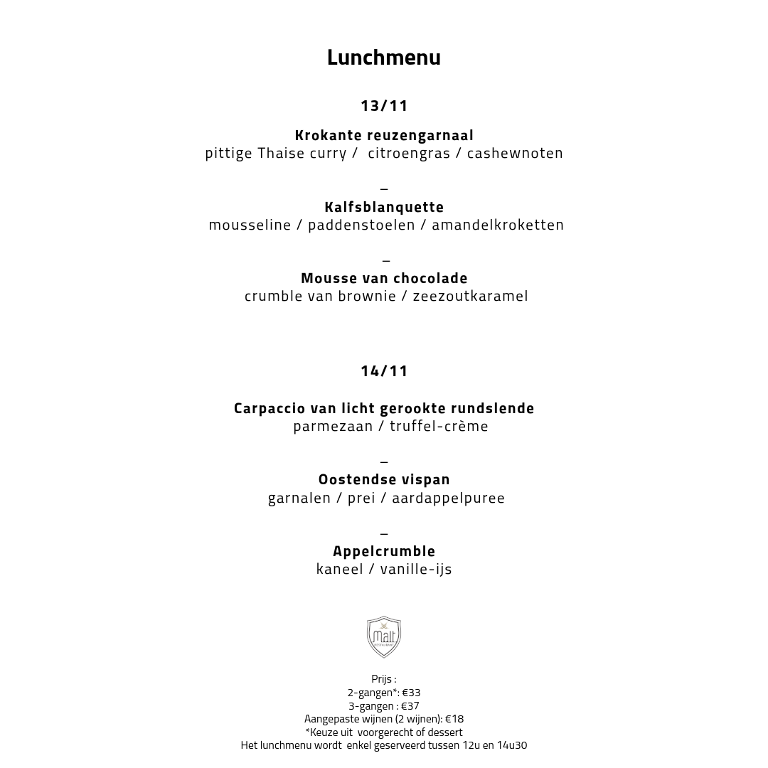Lunchmenu 