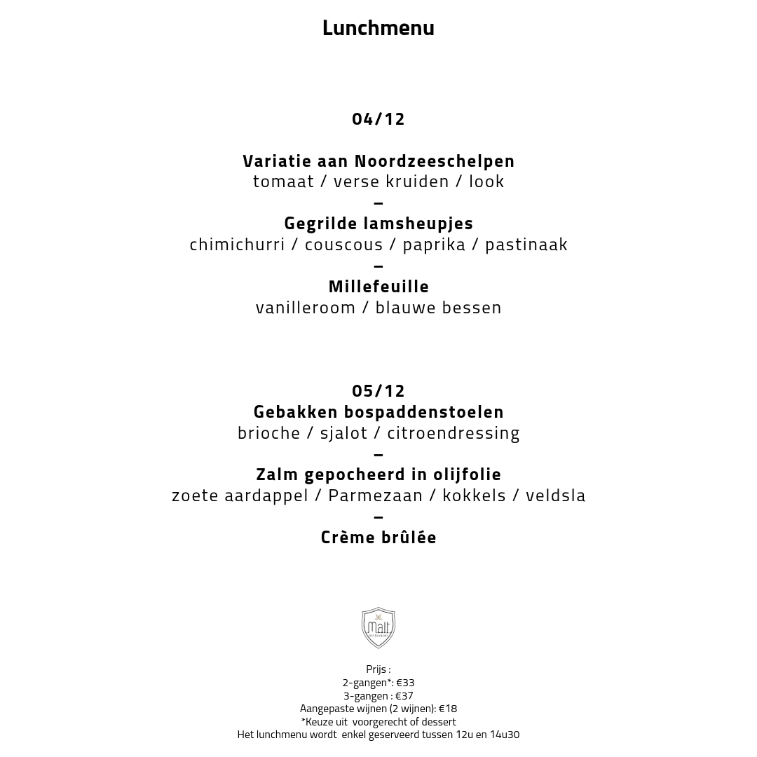 Lunchmenu 