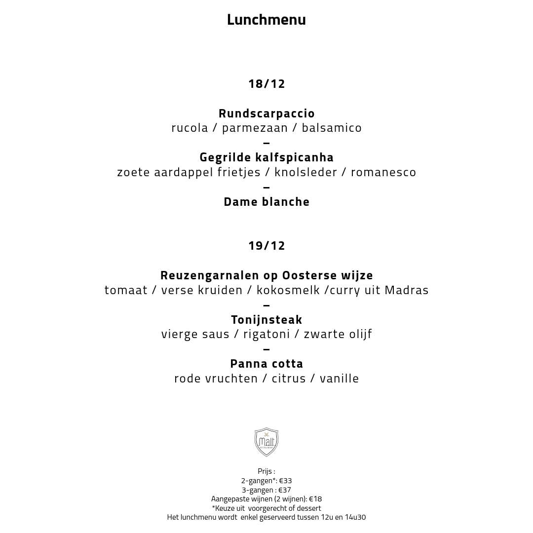 Lunchmenu 