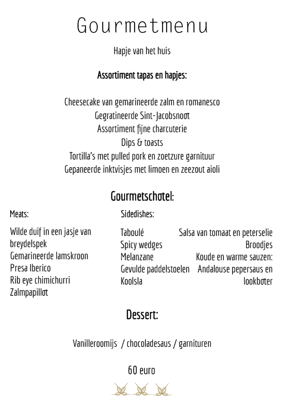 Gourmetmenu